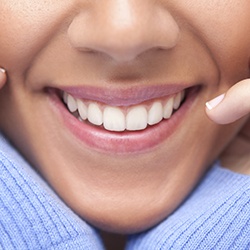 Closeup of flawless smile