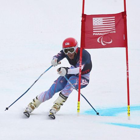 Dr. Carter's son Tyler skiing