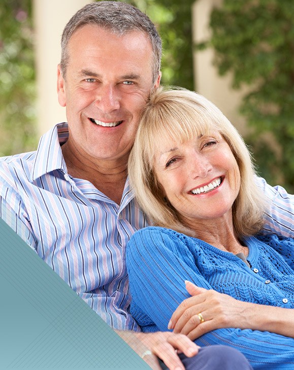 Smiling senior couple outdoors